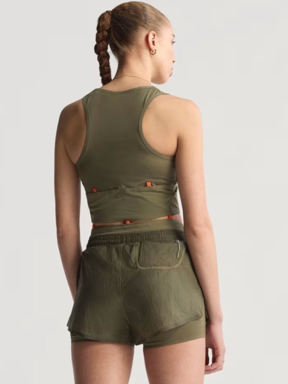 NWT adidas Women’s H.Koumori Adi365 Crop Tank Top  Color: Olive Strata Large